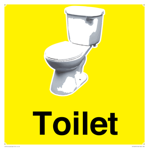 Toilet Sign Dementia Friendly Yellow